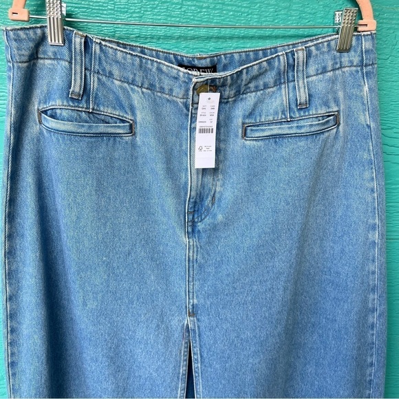 J.CREW CLASSIC DENIM MAXI SKIRT WITH POCKETS SIZE 14 or 32 NWT - Picture 7 of 7